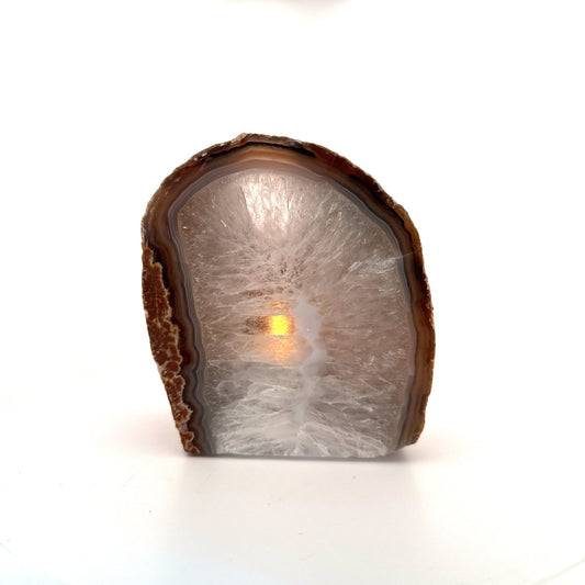 Agate Geode tealight holder - FossilsAndMore
