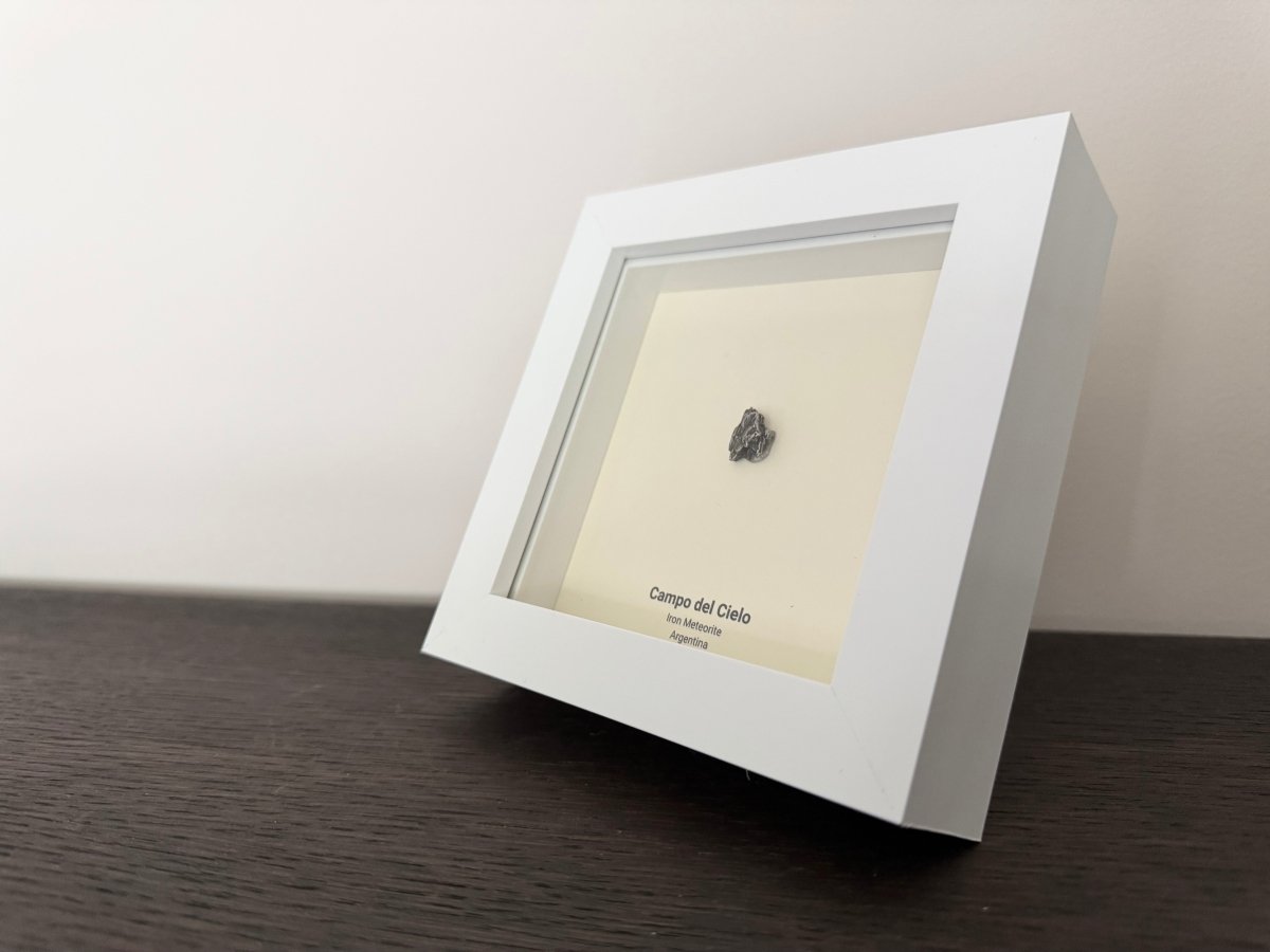 Campo del Cielo Meteorite Fragment in 3D picture frame - FossilsAndMore