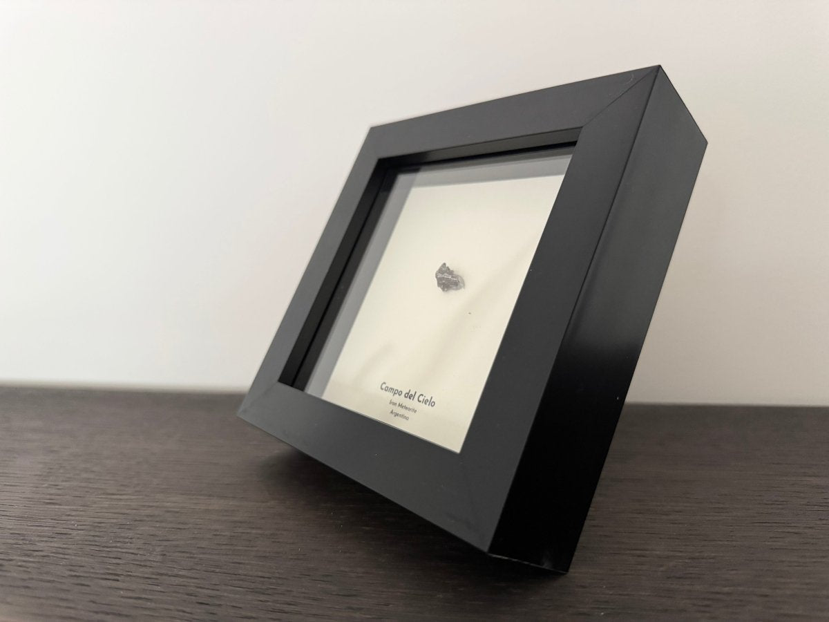 Campo del Cielo Meteorite Fragment in 3D picture frame - FossilsAndMore