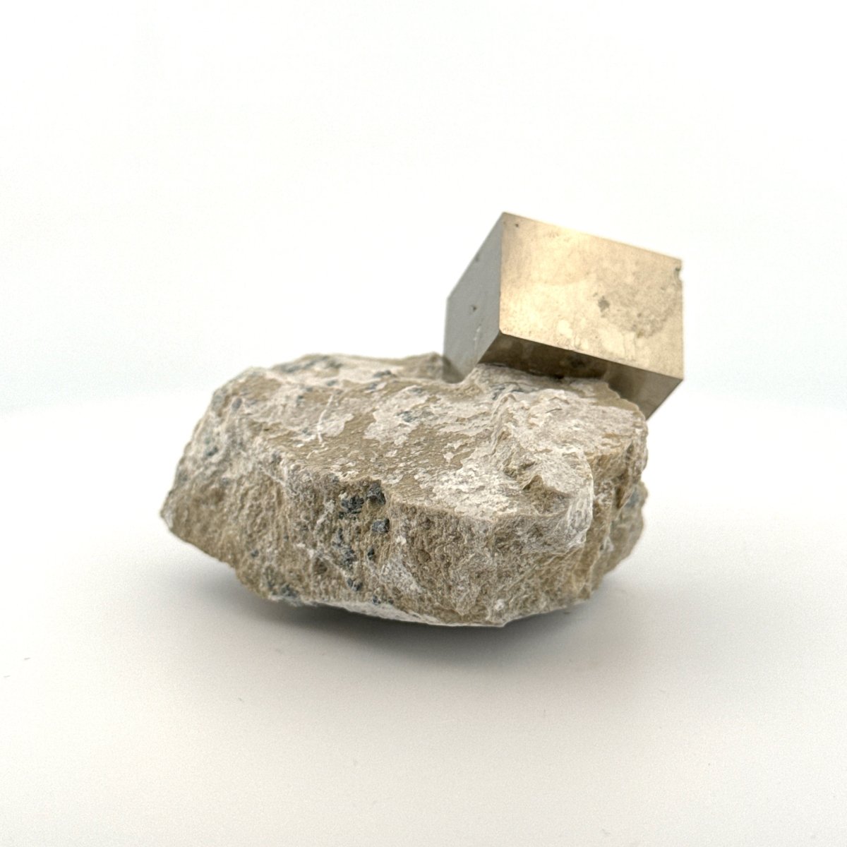 Pyrite on Matrix from Navajún a Natural Cubic Crystal (02) - FossilsAndMore