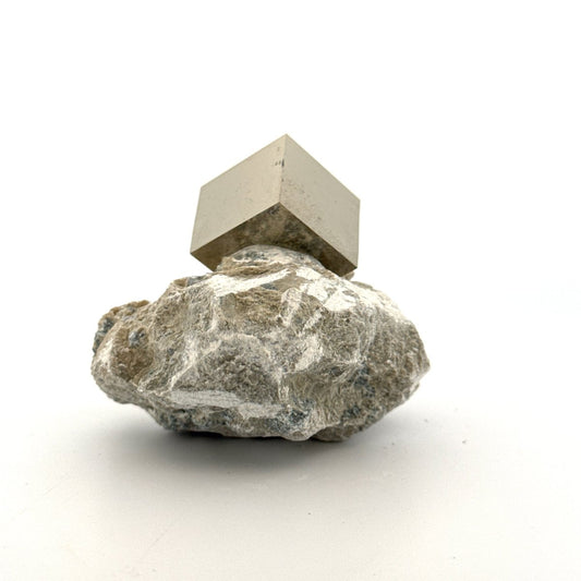 Pyrite on Matrix from Navajún a Natural Cubic Crystal (03) - FossilsAndMore