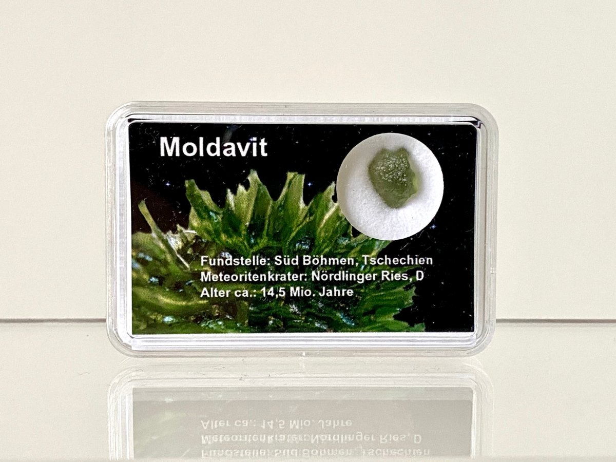 0.37" Moldavite (tektite) formed by a meteorite impact - FossilsAndMore