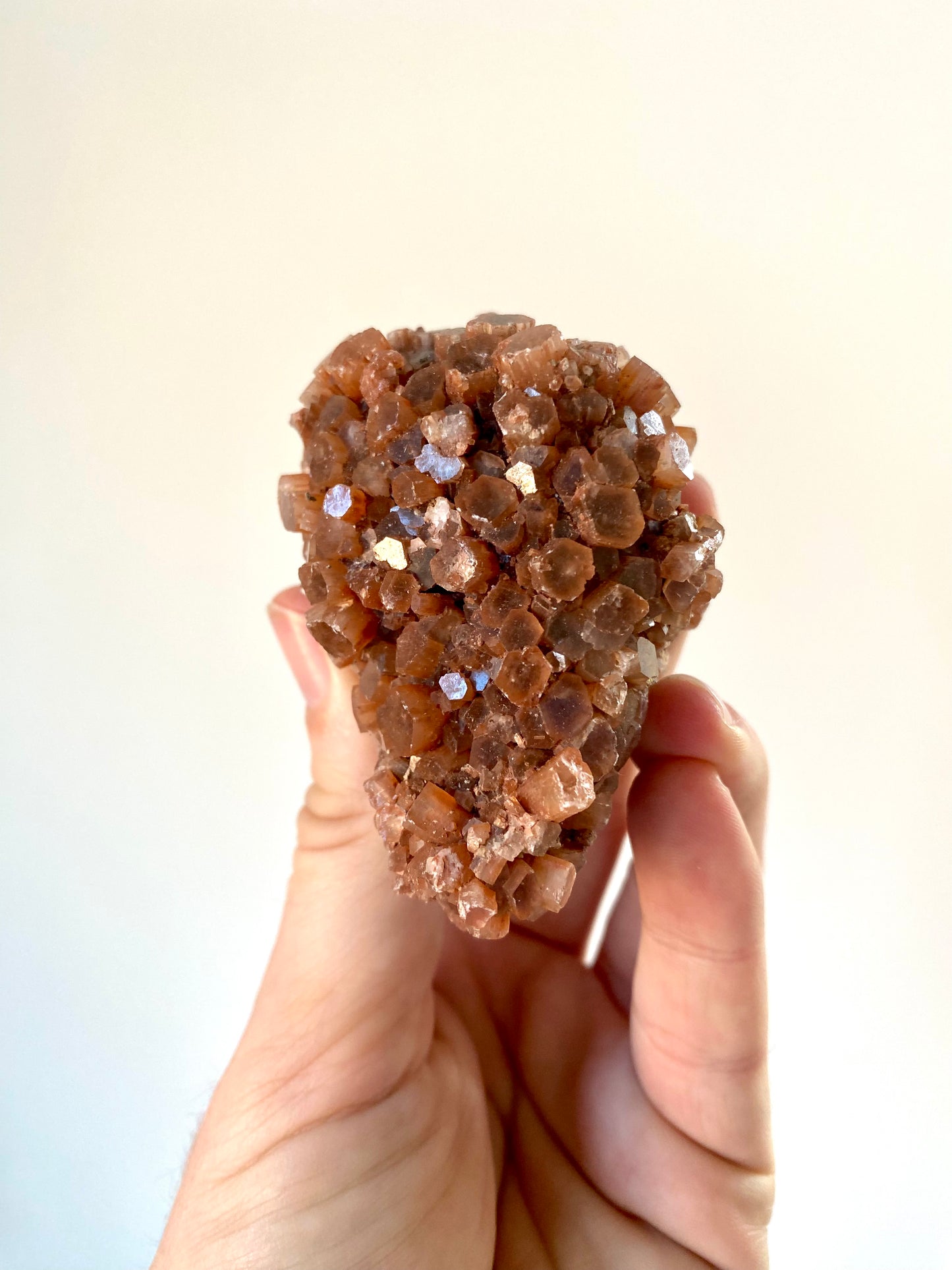 Aragonite mineral cluster from Morocco