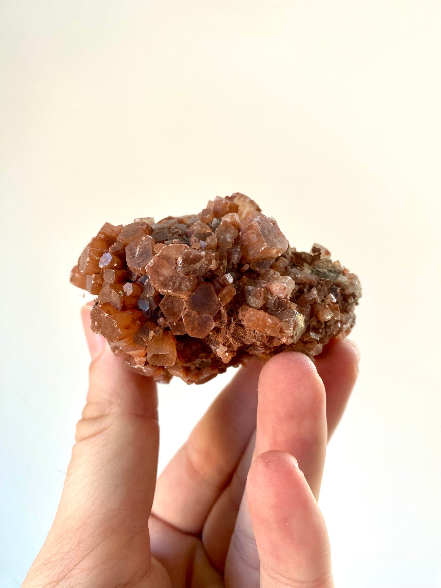 Aragonite mineral cluster from Morocco