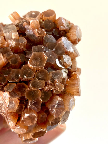 Aragonite mineral cluster from Morocco