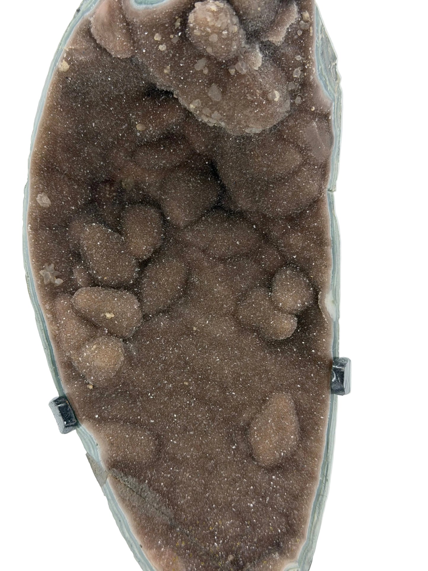 Kwarts Kristal op Maatwerk Metalen Standaard uit Brazilië