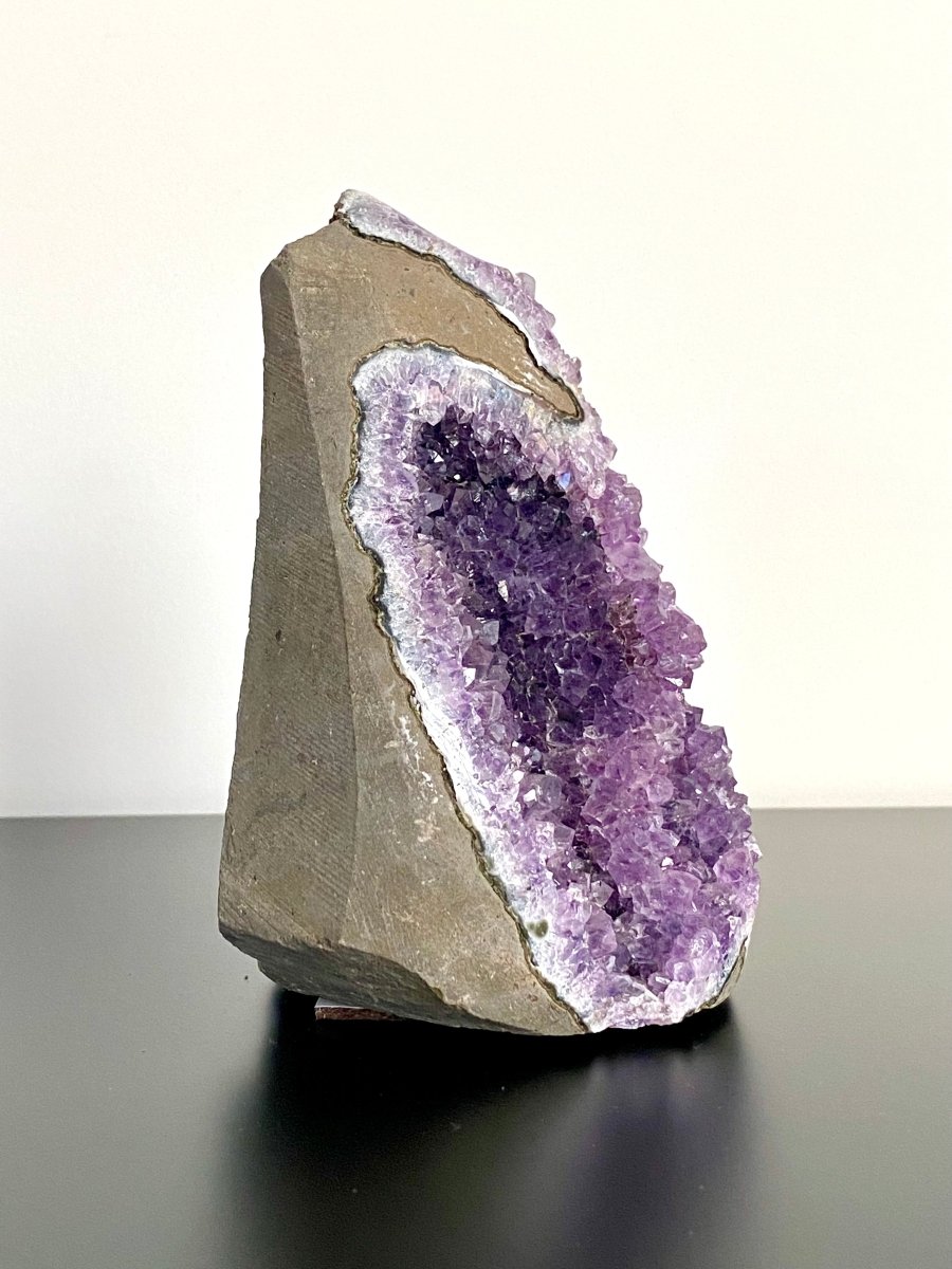 1422 Grams Cut - base Amethyst cluster from Uruguay, mineral cluster - FossilsAndMore