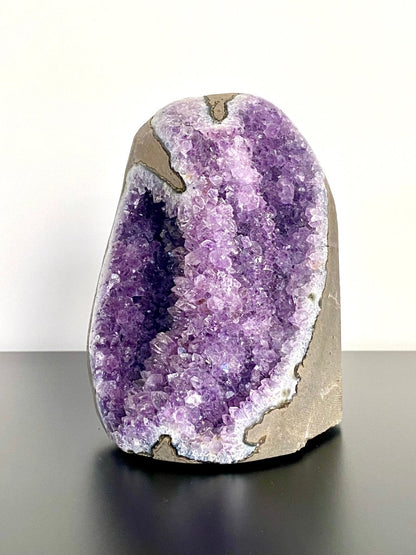 1422 Grams Cut - base Amethyst cluster from Uruguay, mineral cluster - FossilsAndMore