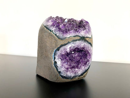 1703 Grams Cut - base Amethyst cluster from Uruguay, mineral cluster - FossilsAndMore