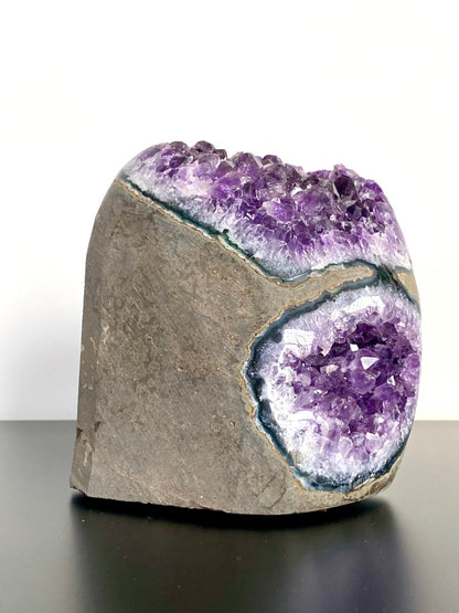 1703 Grams Cut - base Amethyst cluster from Uruguay, mineral cluster - FossilsAndMore