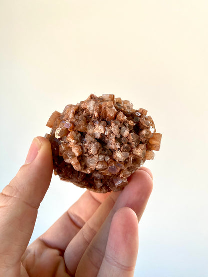 Aragonite mineral cluster from Morocco