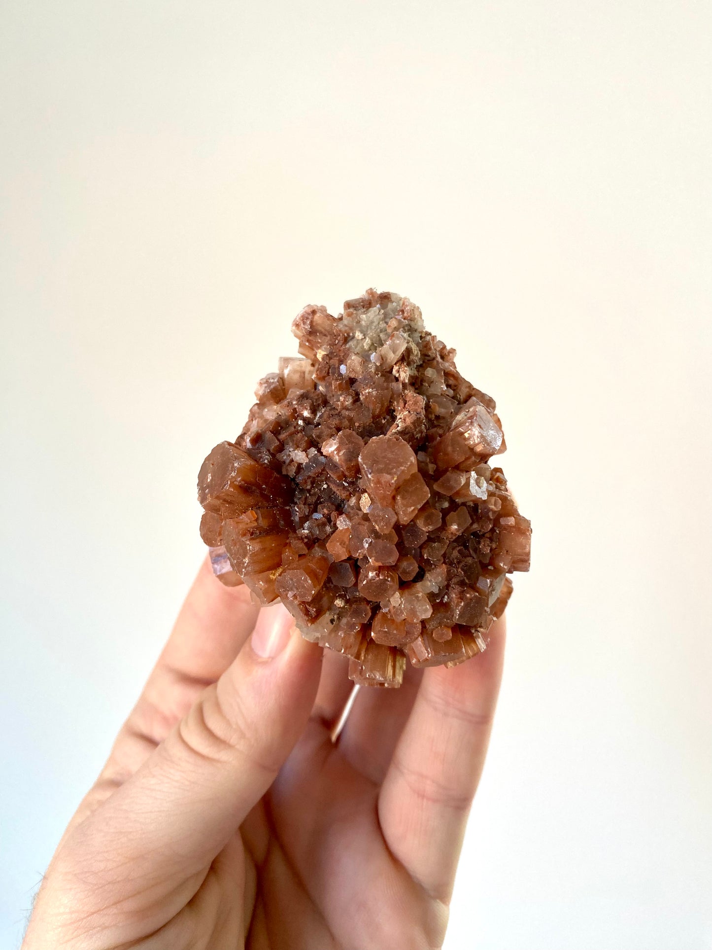 Aragonite mineral cluster from Morocco