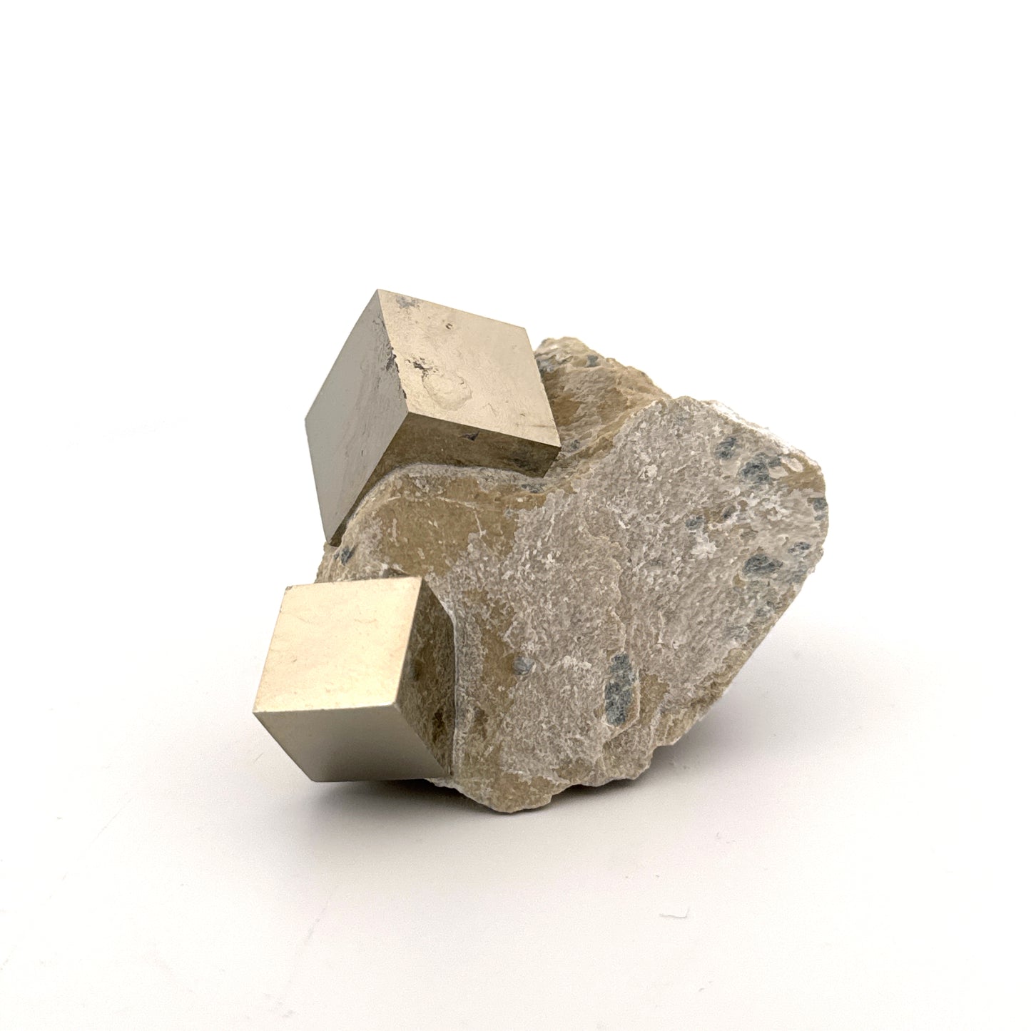 Pyrite on Matrix from Navajún a Natural Cubic Crystal (07)