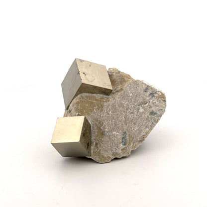 Pyrite on Matrix from Navajún a Natural Cubic Crystal (07)