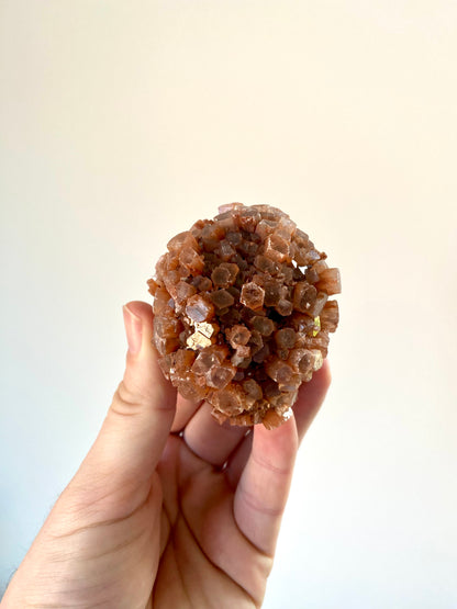 Aragonite mineral cluster from Morocco