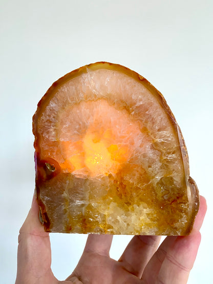 Agate Geode tealight holder