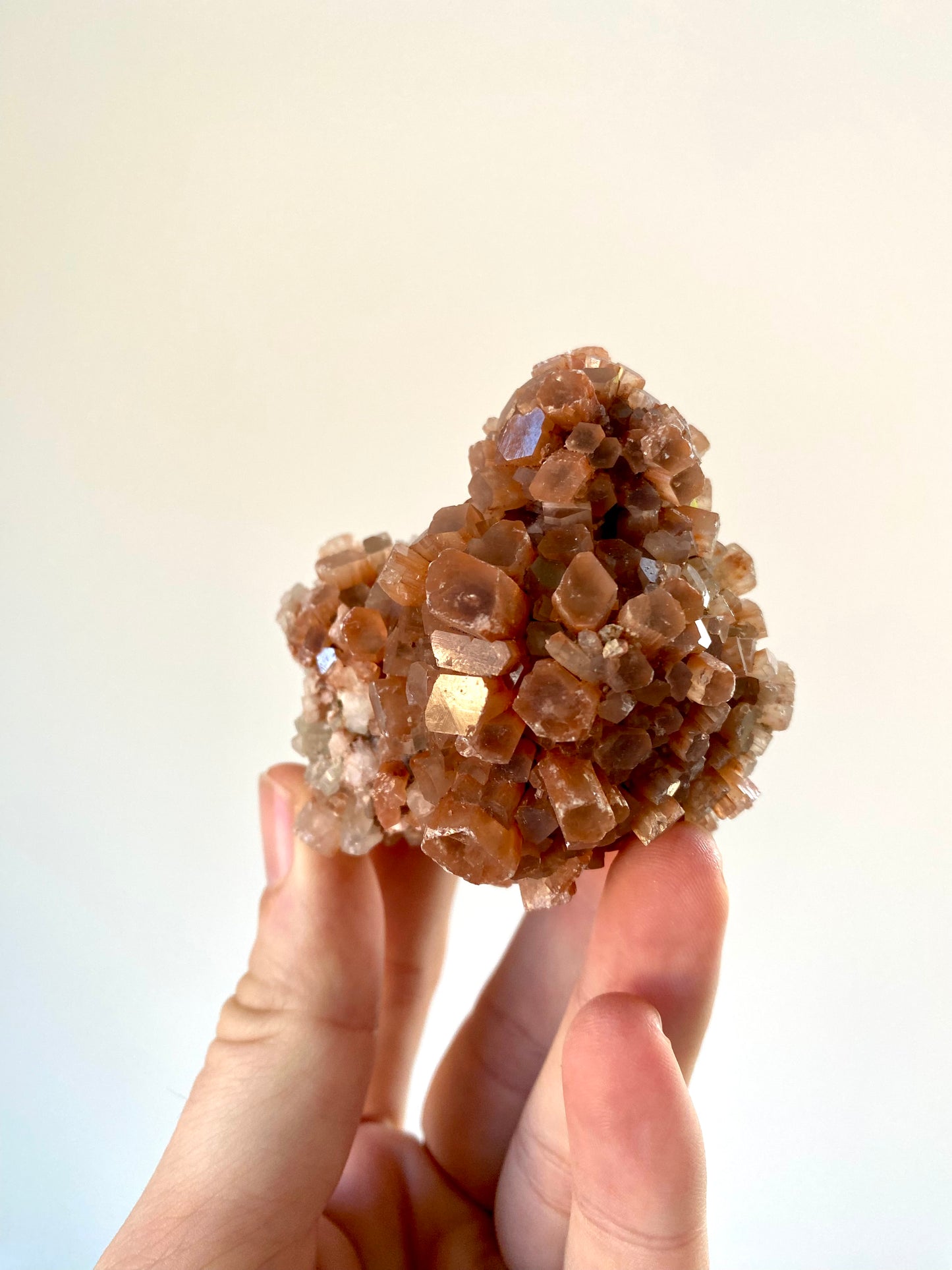 Aragonite mineral cluster from Morocco