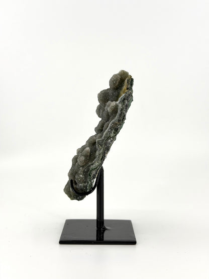 Green Quartz crystal on Custom Metal Stand from Brazil
