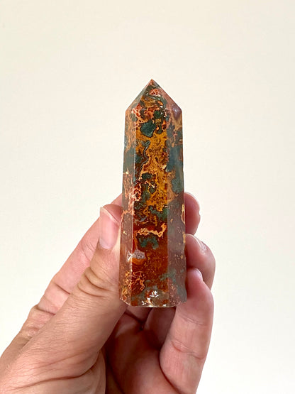 3.31" Moss agate obelisk