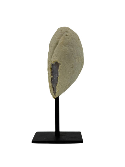 Decorative Agate Geode on stand, mineral from Brazil (6-004)