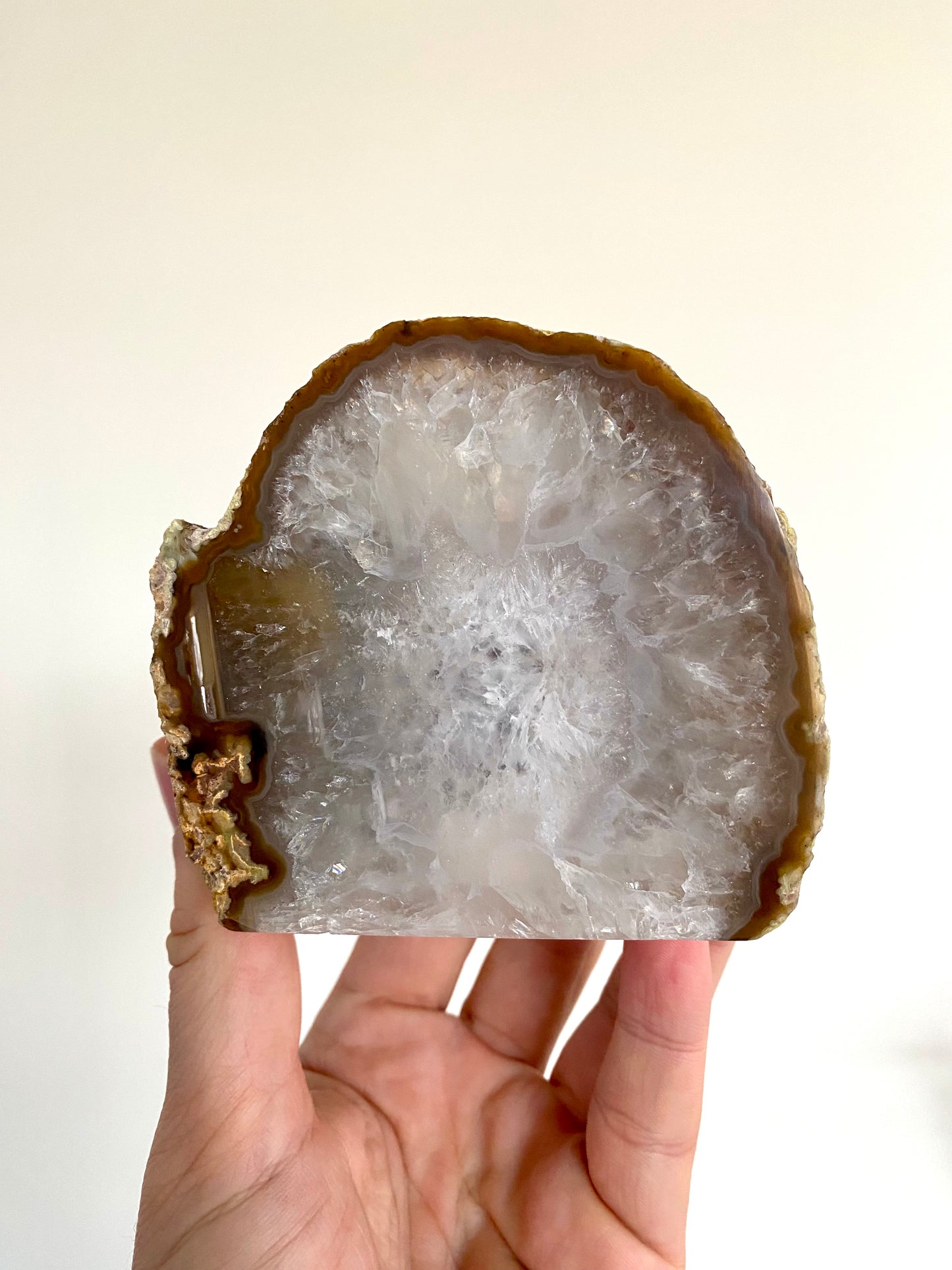 Agate Geode tealight holder