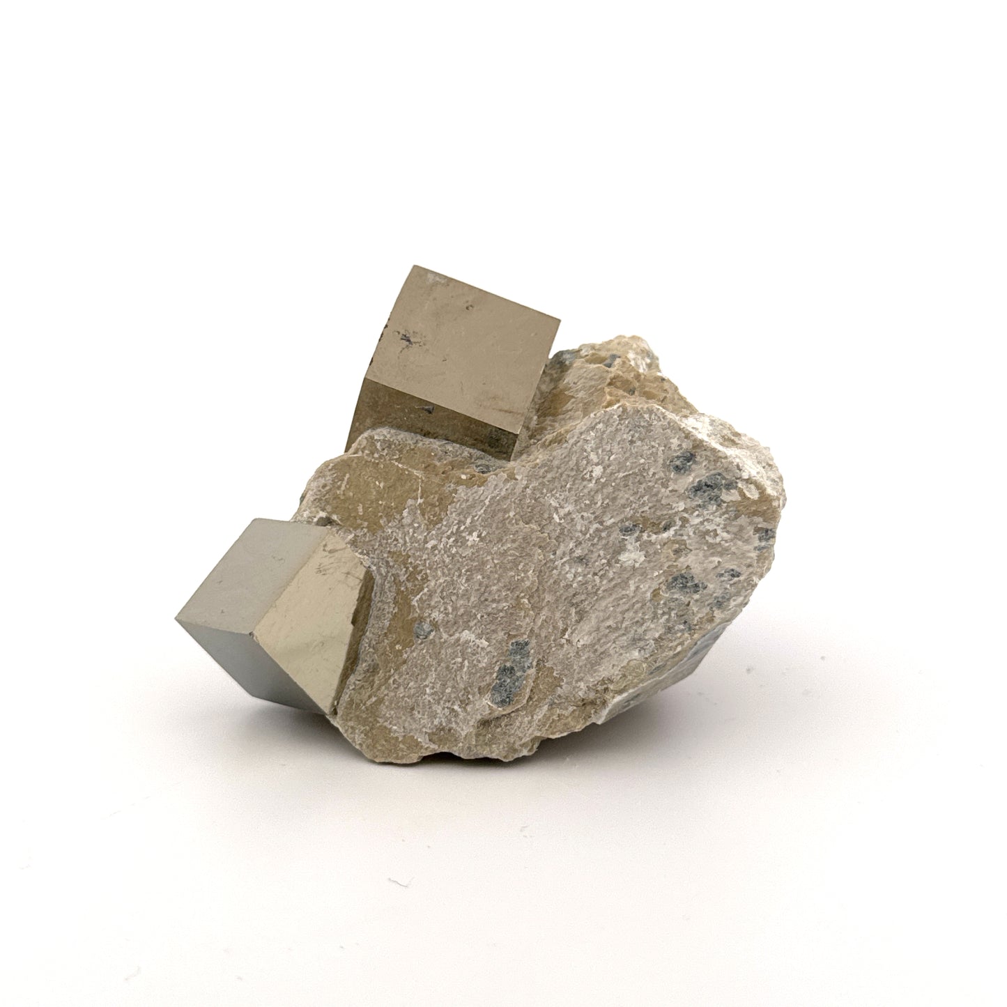 Pyrite on Matrix from Navajún a Natural Cubic Crystal (07)