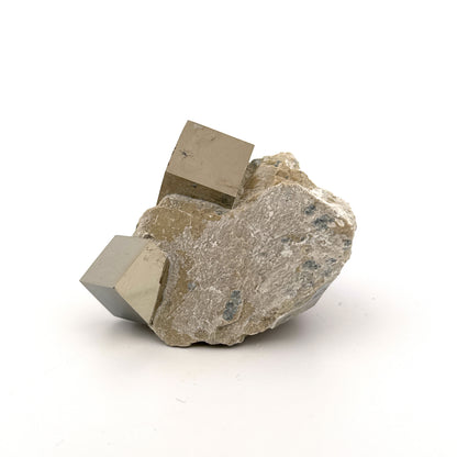 Pyrite on Matrix from Navajún a Natural Cubic Crystal (07)