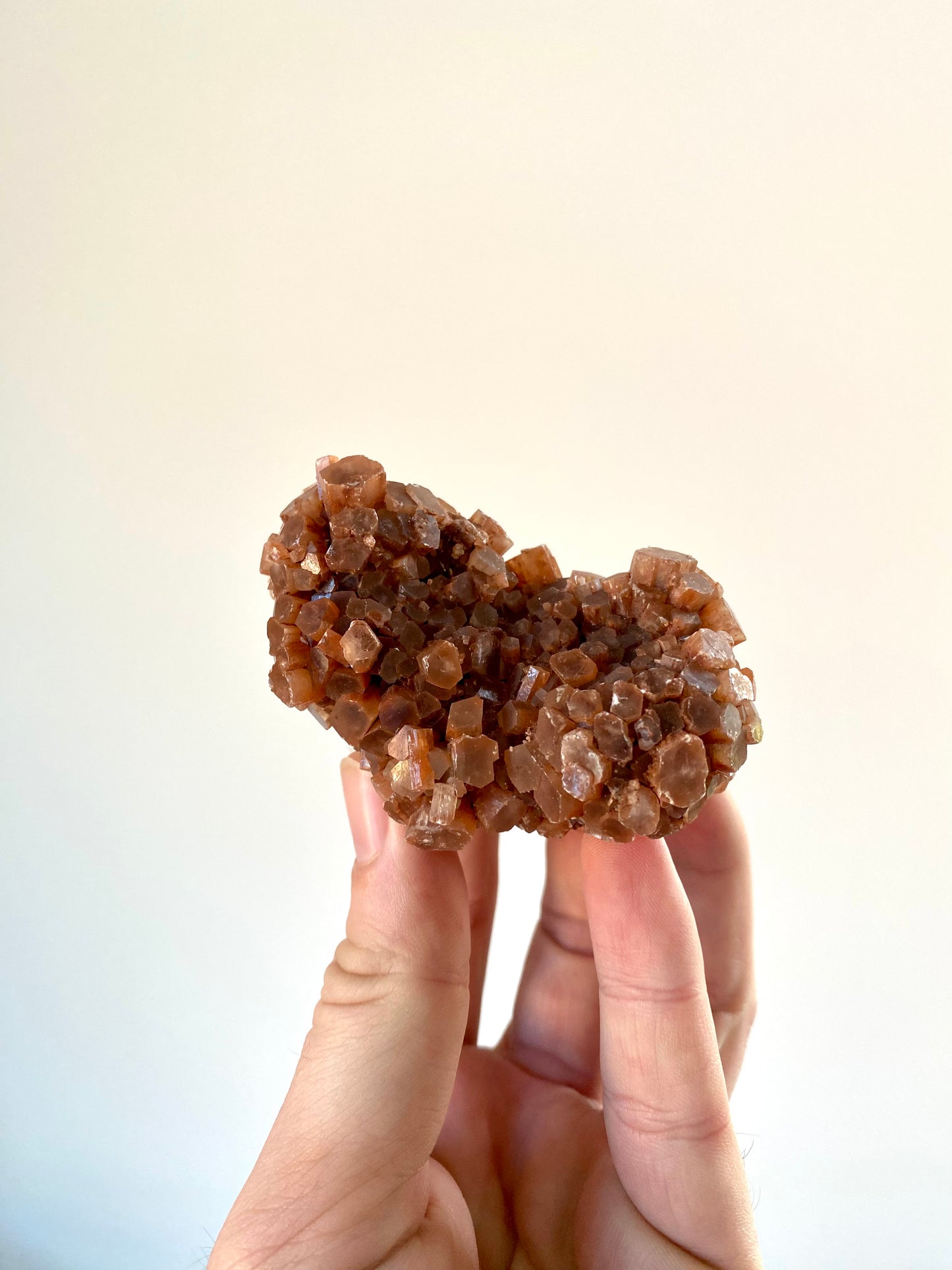 Aragonite mineral cluster from Morocco