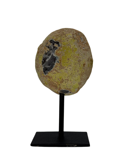Decorative Agate Geode on stand, mineral from Brazil (6-001)