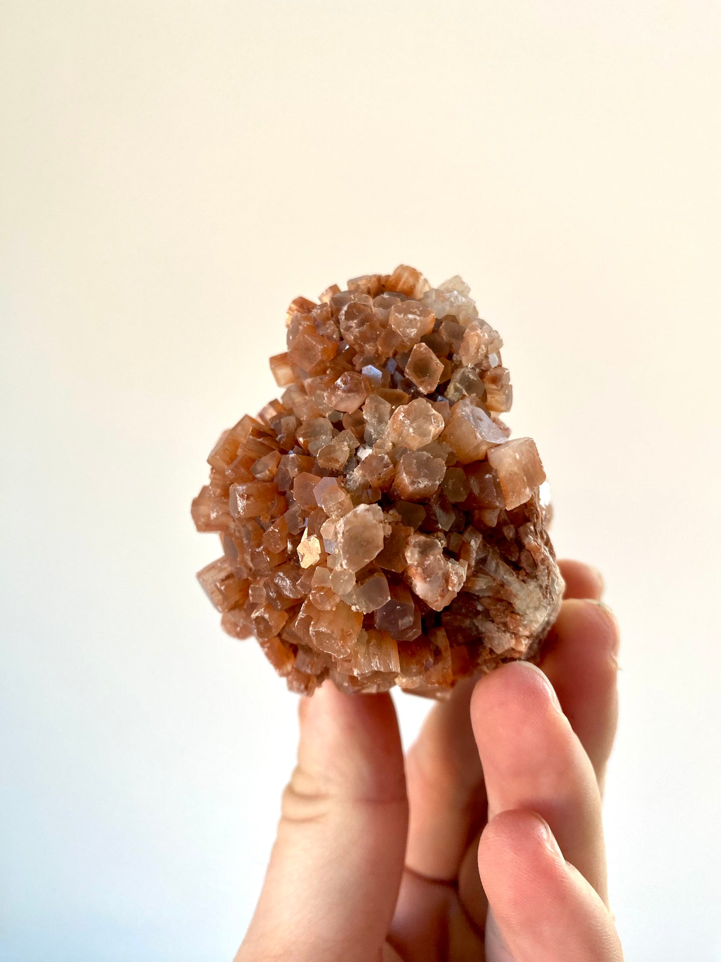 Aragonite mineral cluster from Morocco