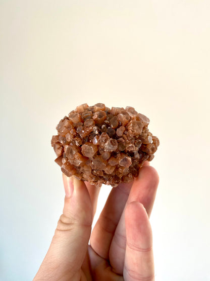 Aragonite mineral cluster from Morocco