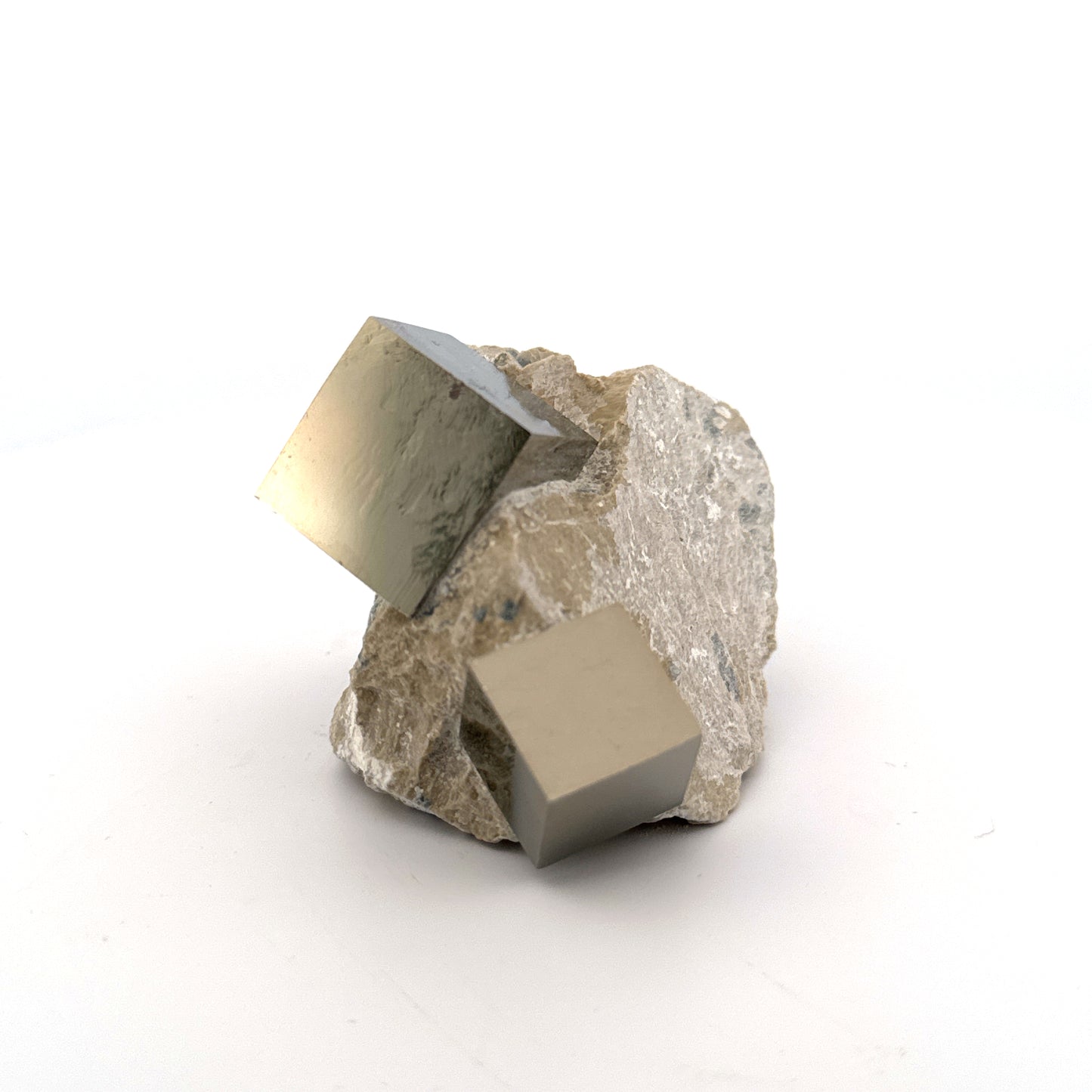 Pyrite on Matrix from Navajún a Natural Cubic Crystal (07)