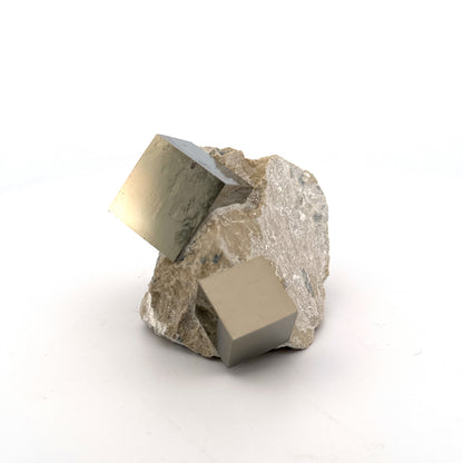 Pyrite on Matrix from Navajún a Natural Cubic Crystal (07)