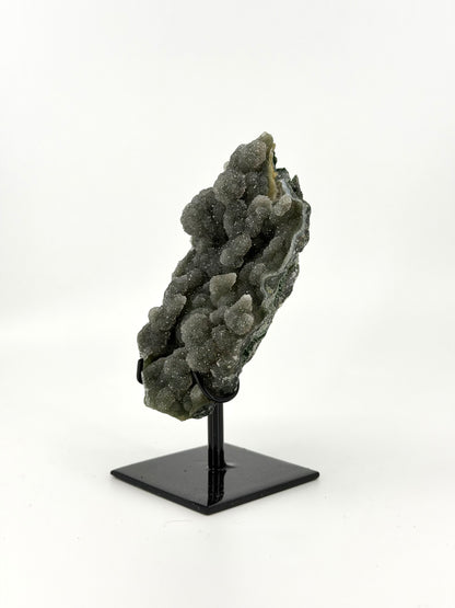 Green Quartz crystal on Custom Metal Stand from Brazil