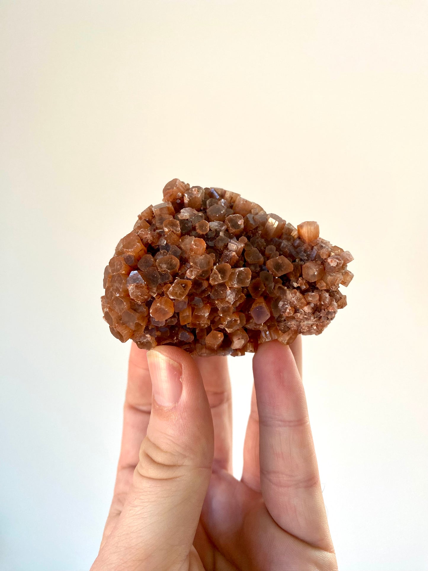 Aragonite mineral cluster from Morocco