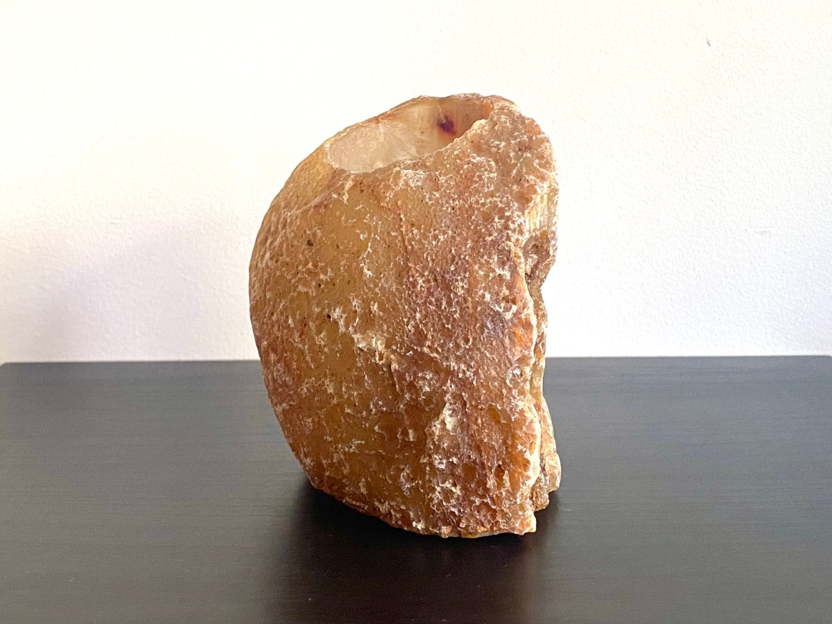Agate Geode tealight holder - FossilsAndMore
