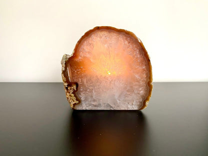 Agate Geode tealight holder - FossilsAndMore