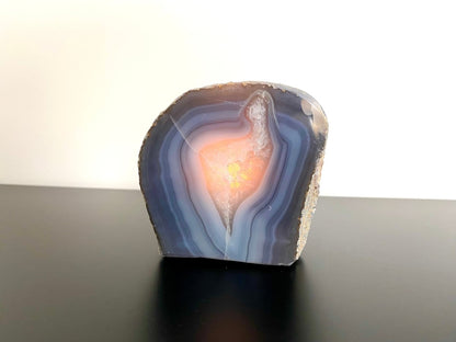 Agate Geode tealight holder - FossilsAndMore