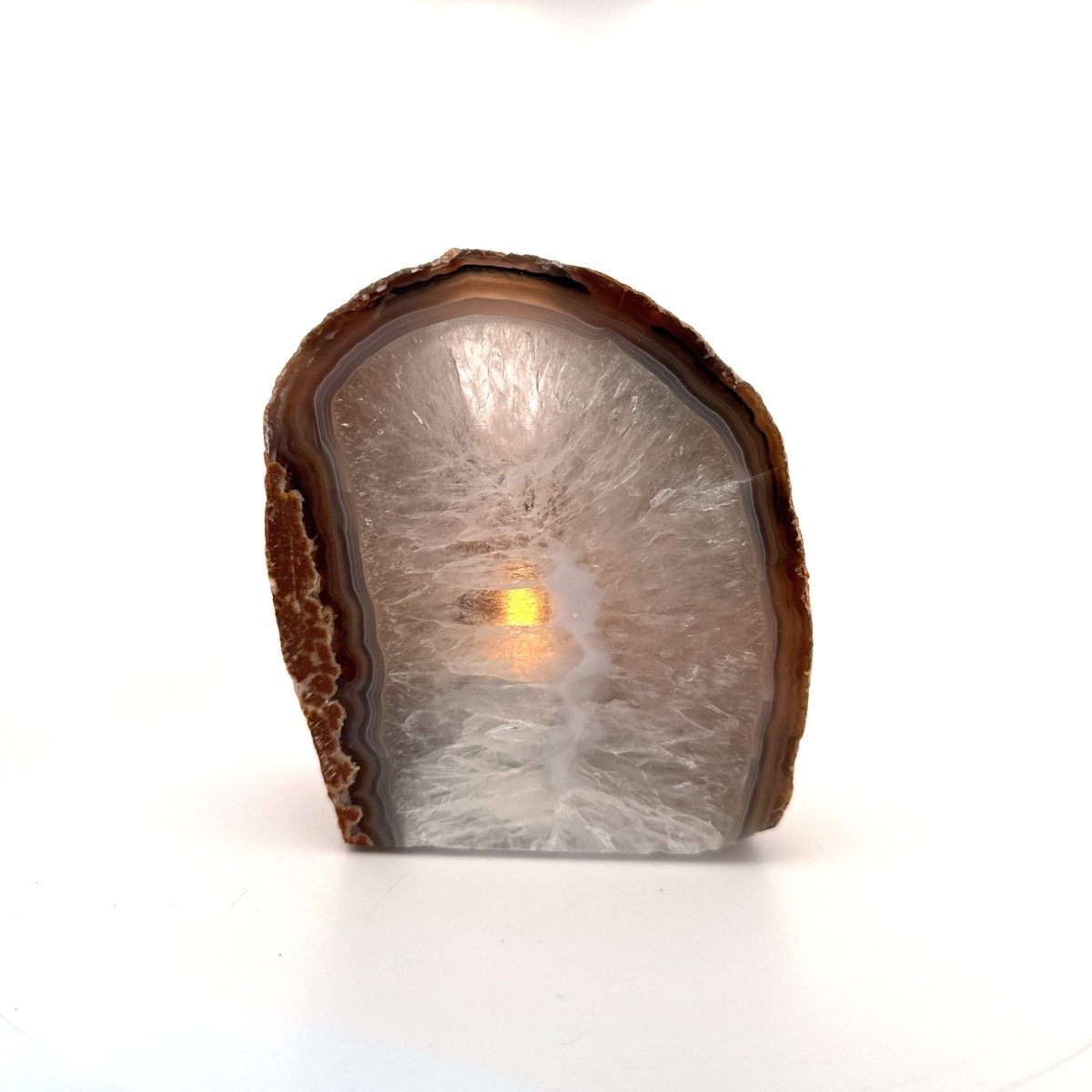 Agate Geode tealight holder - FossilsAndMore