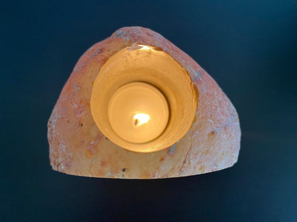 Agate Geode tealight holder - FossilsAndMore