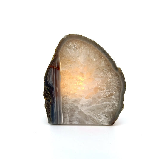 Agate Geode tealight holder - FossilsAndMore