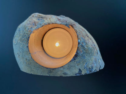 Agate Geode tealight holder - FossilsAndMore