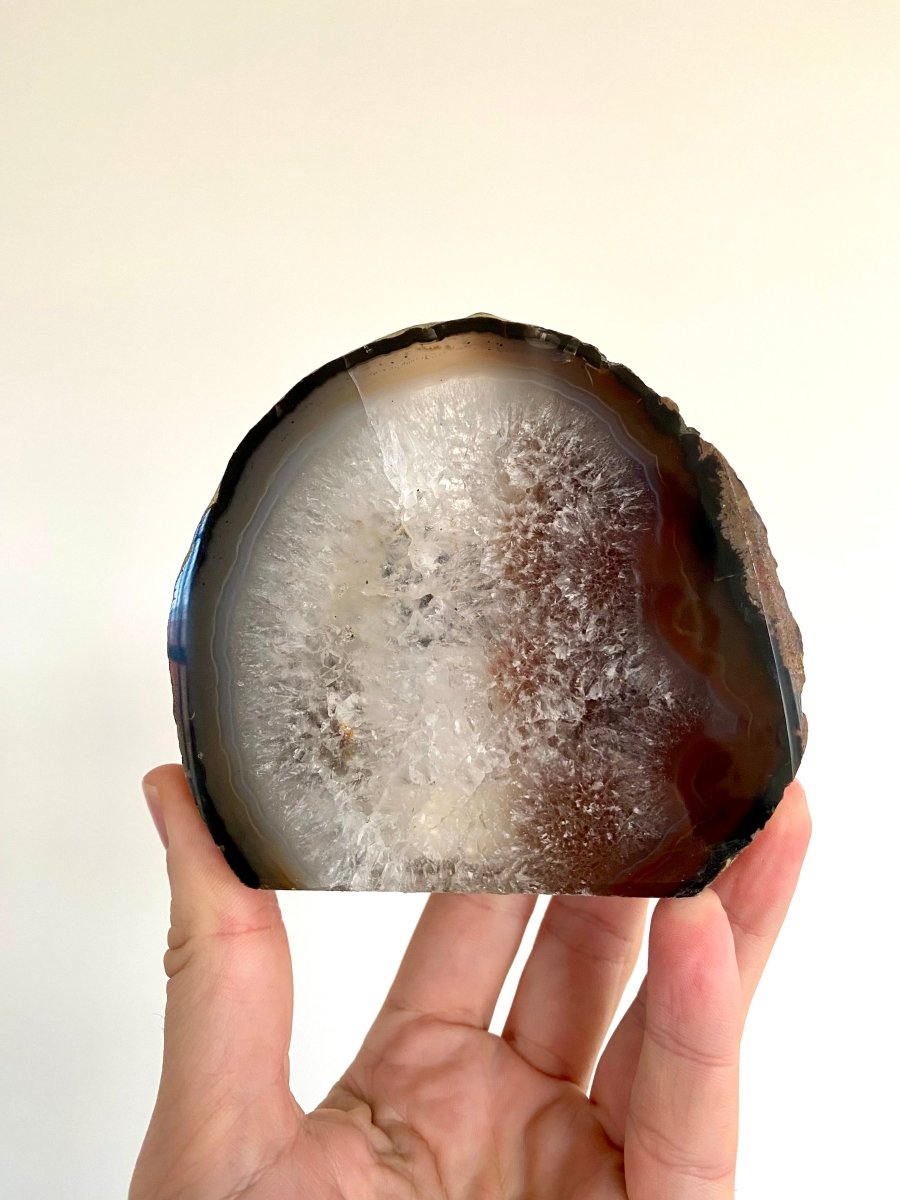 Agate Geode tealight holder - FossilsAndMore