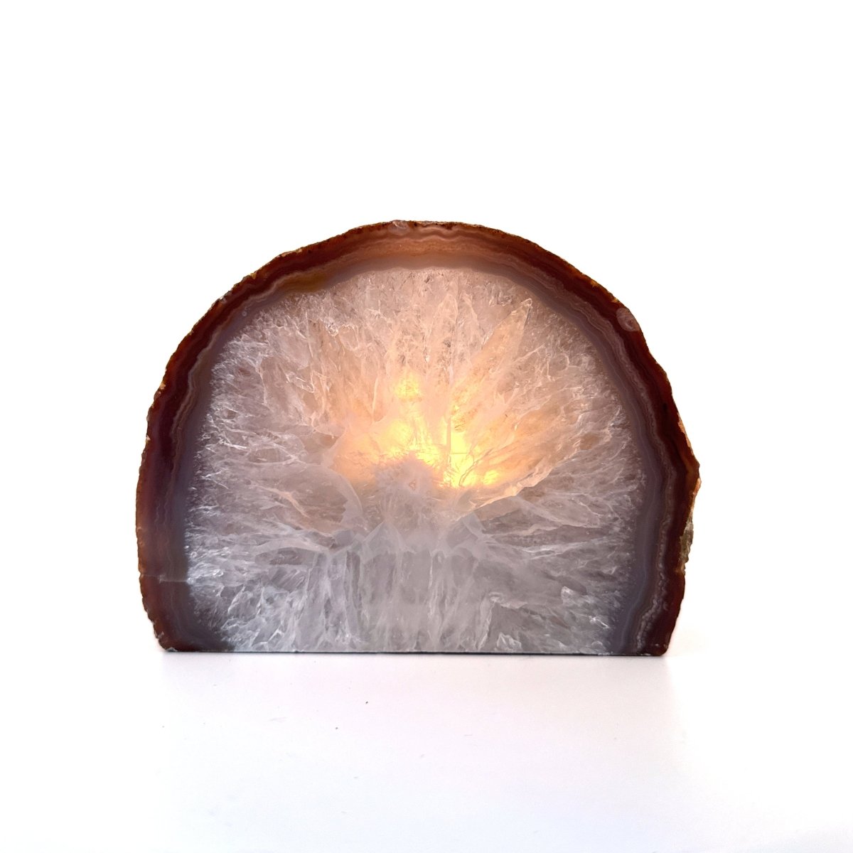 Agate Geode tealight holder - FossilsAndMore