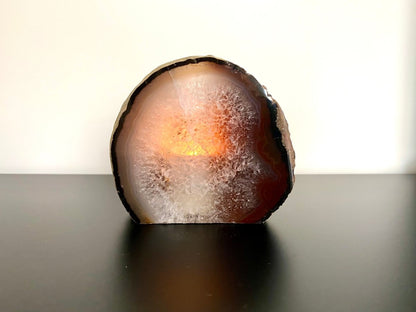 Agate Geode tealight holder - FossilsAndMore