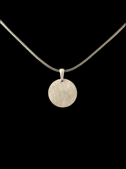 Aletai meteorite Pendant on necklace (21mm) - FossilsAndMore