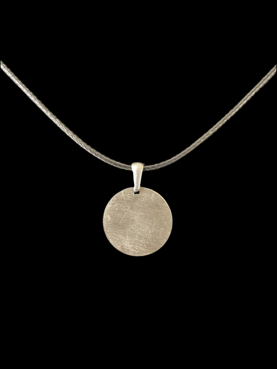 Aletai meteorite Pendant on necklace (21mm) - FossilsAndMore