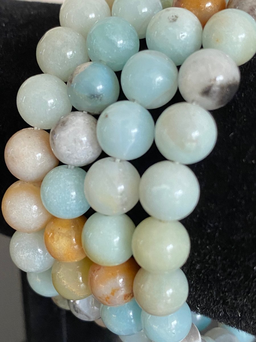 Amazonite bracelet (8mm beads), mineral - FossilsAndMore