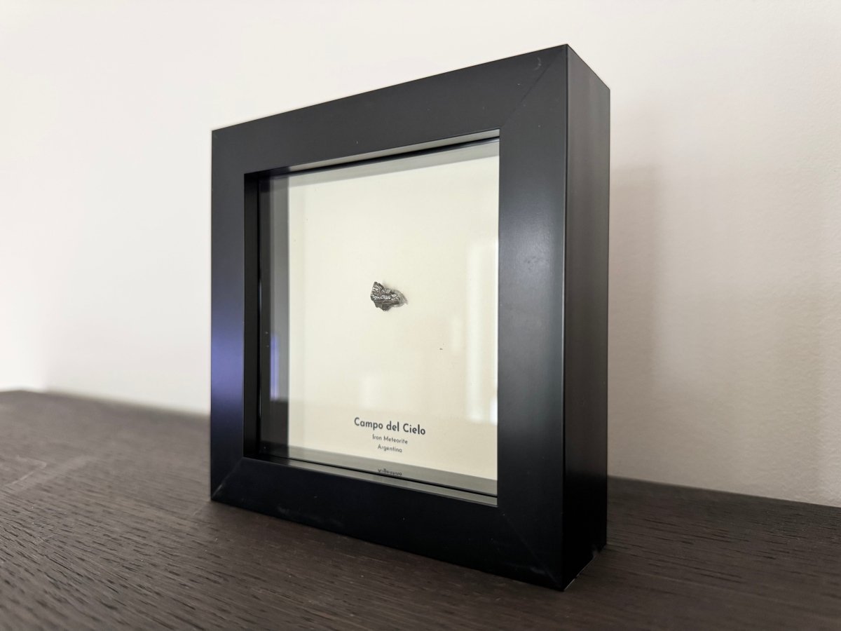 Campo del Cielo Meteorite Fragment in 3D picture frame - FossilsAndMore