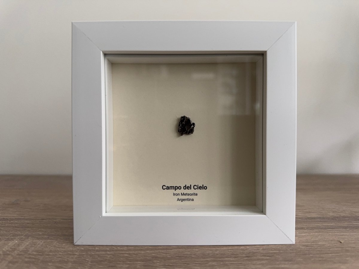 Campo del Cielo Meteorite Fragment in 3D picture frame - FossilsAndMore